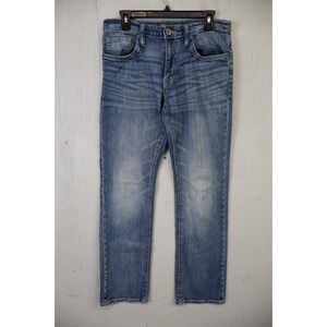 BKE Buckle Mens Jeans Size 31R 31x30.5 Jake Straight Blue Pants Cotton Blend